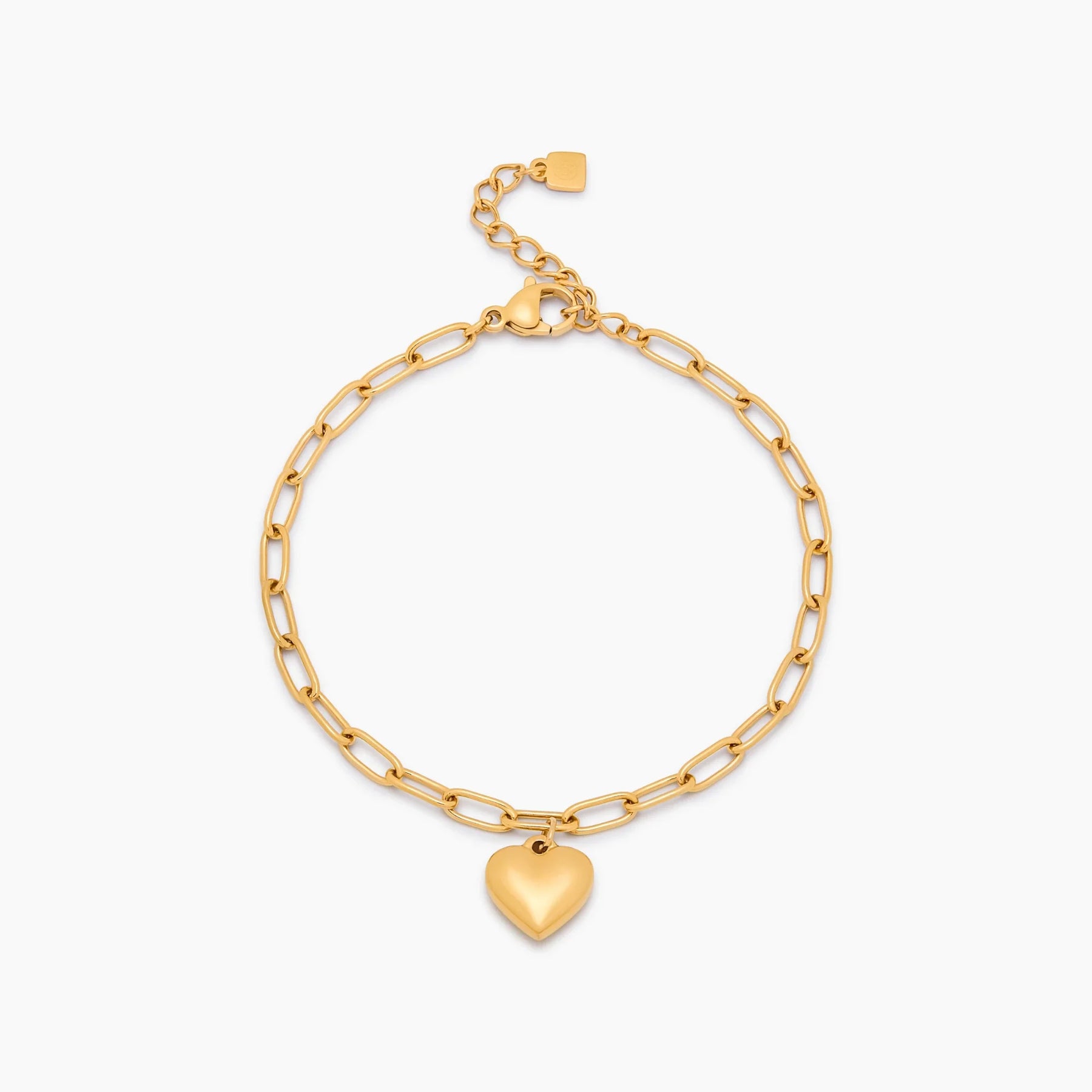 Paperclip Heart Charm Bracelet