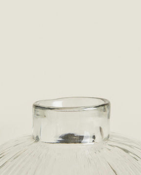 GLASS VASE WITH LINES
