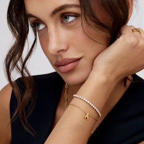Dainty Initial Charm Bracelet