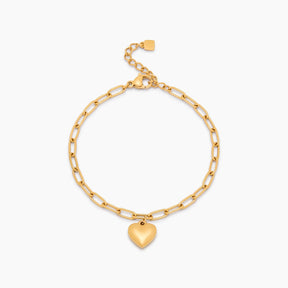 Paperclip Heart Charm Bracelet