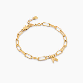 Paperclip Initial Charm Bracelet